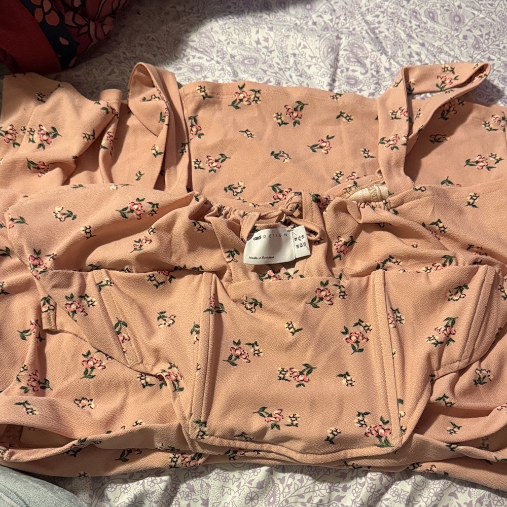 ASOS Blush Pink Floral Blouse
